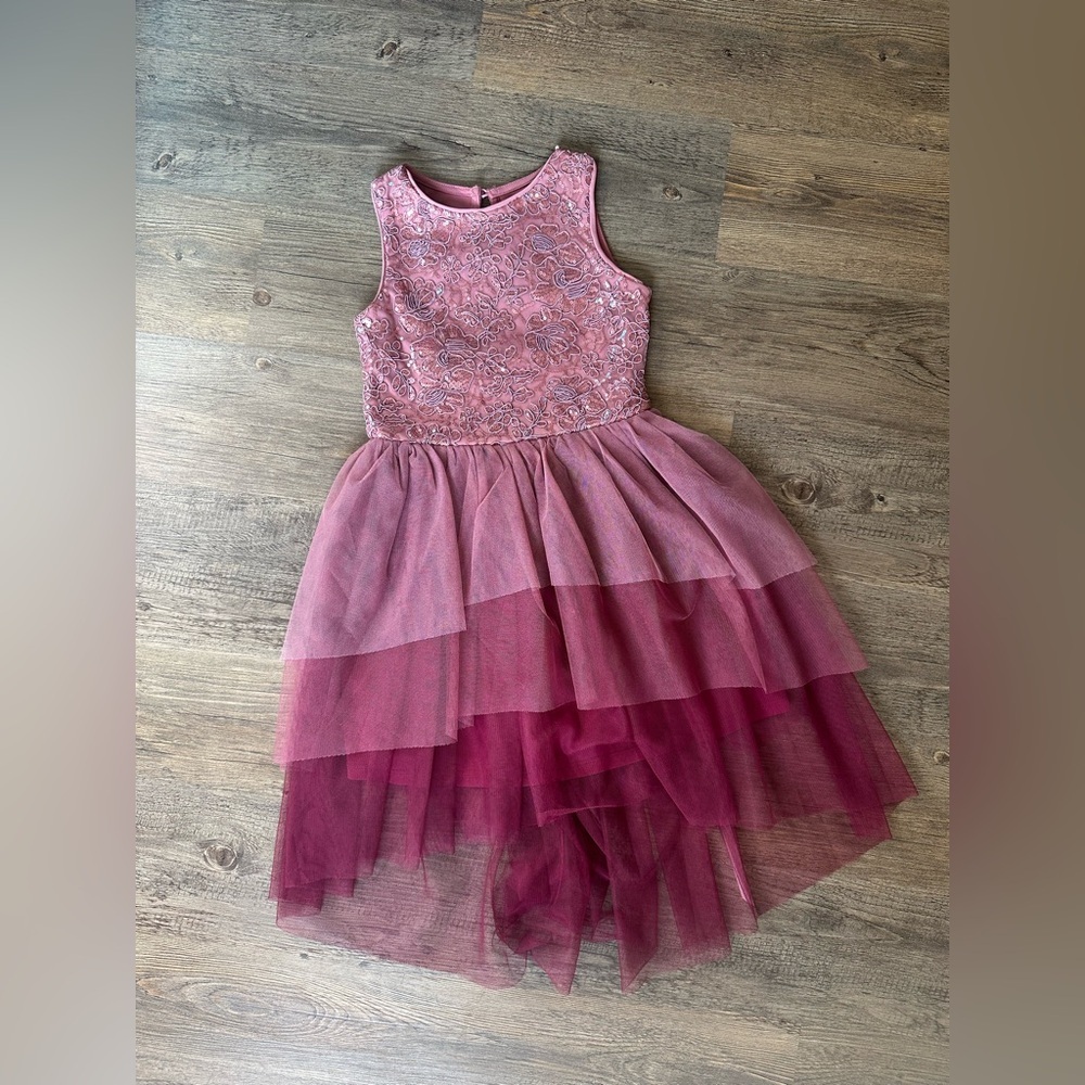 Lilt. Shimmering Rose Layered Dress